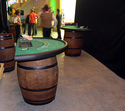 Tables casino Black-Jack thème Western