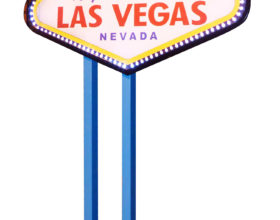 Signe géant lumineux "Welcome to Las Vegas"